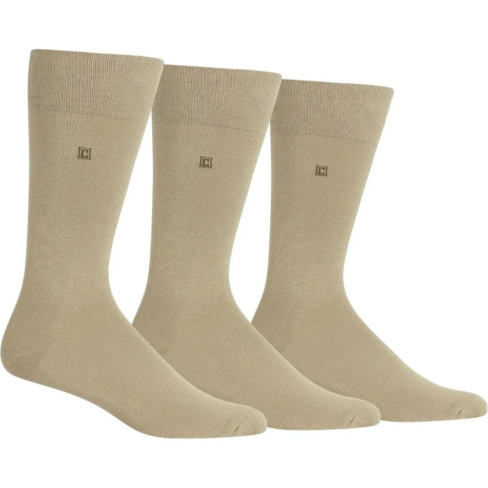 Men's Dress Crew Socks 3 & 6 Pairs Pattern Solid Casual Office Gift